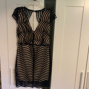 Black mini sequin dress